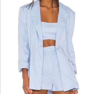 Song of style Greta blazer powder blue